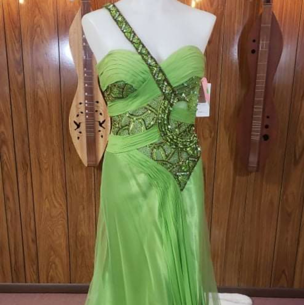 Morgeez - Long Dress - Color Green - Size 6 - MOR07 5486995 -Original Price $500